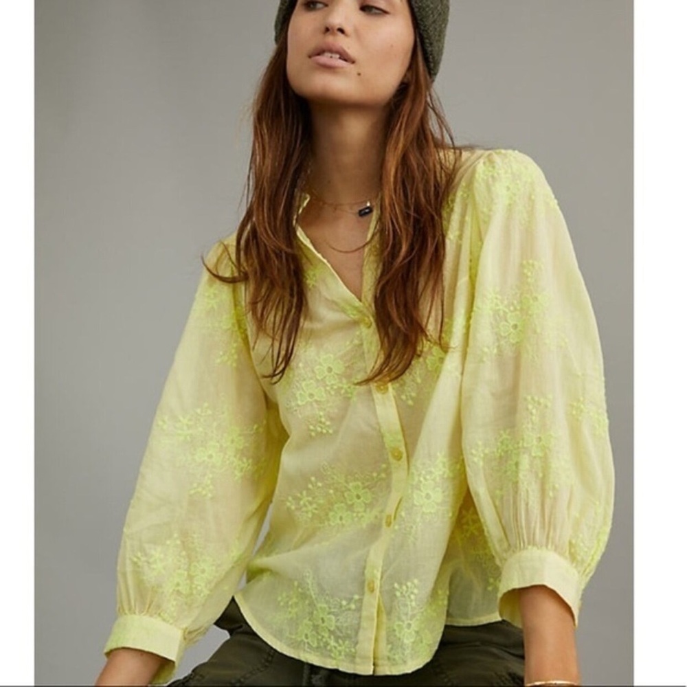 Embroidered Button Down NWT - Picture 5 of 7